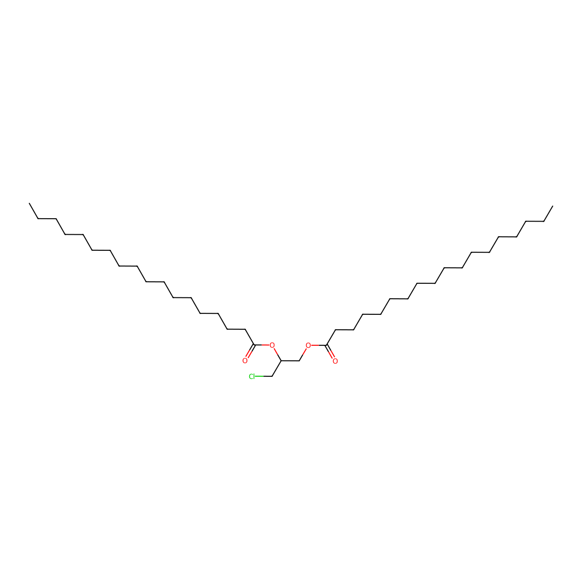 (3-Chloro-2-octadecanoyloxypropyl) octadecanoate molecular structure, CAS 72468-92-9