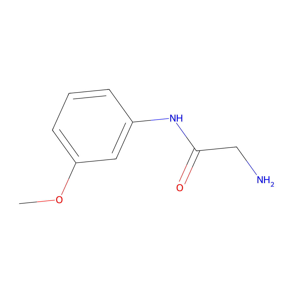 2-amino-N-(3-methoxyphenyl)acetamide hydrochloride molecular structure, CAS 724692-89-1