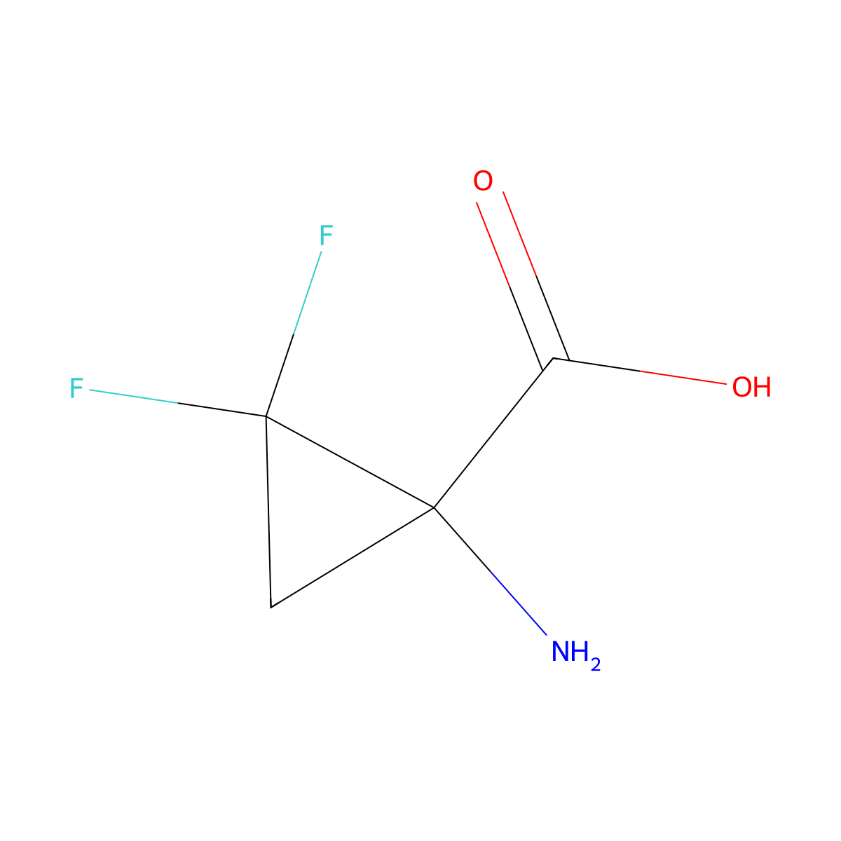 (1S)-1-Amino-2,2-difluorocyclopropane-1-carboxylic acid molecular structure, CAS 724700-75-8