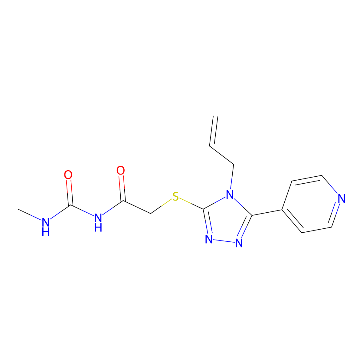 N-({[4-allyl-5-(4-pyridinyl)-4H-1,2,4-triazol-3-yl]sulfanyl}acetyl)-N'-methylurea molecular structure, CAS 724701-75-1