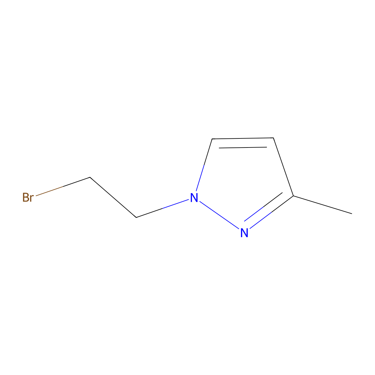 1-(2-bromoethyl)-3-methyl-1H-pyrazole molecular structure, CAS 724704-85-2