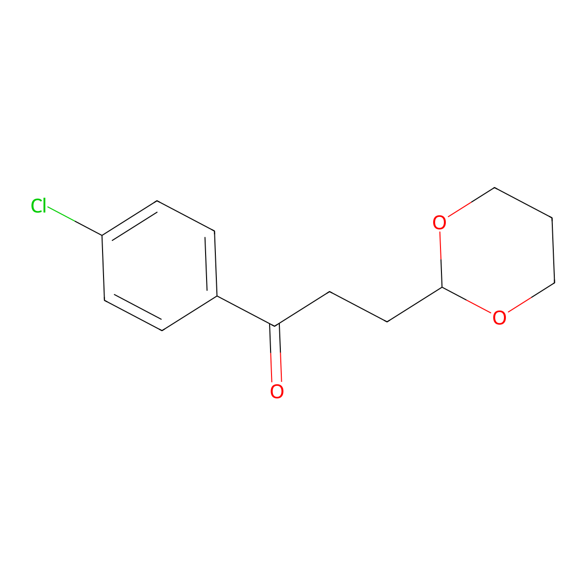 4'-Chloro-3-(1,3-dioxan-2-YL)propiophenone molecular structure, CAS 724708-06-9