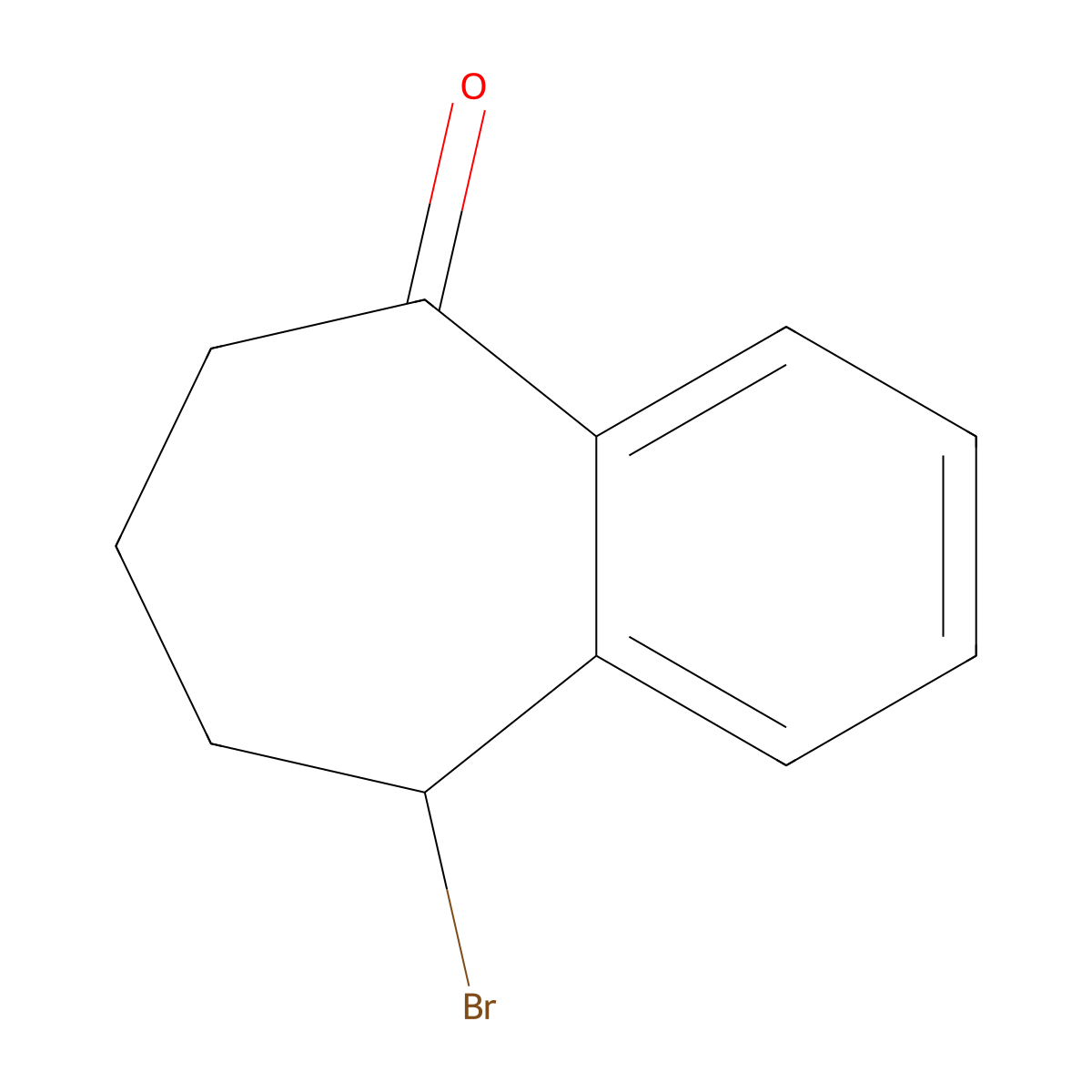 9-Bromo-6,7,8,9-tetrahydrobenzocyclohepten-5-one molecular structure, CAS 72472-29-8