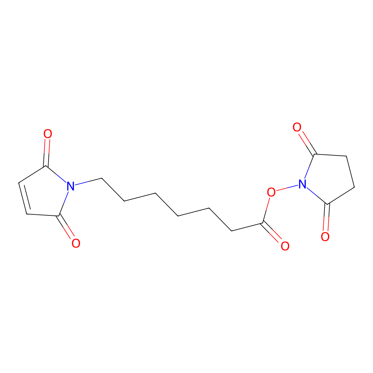 2,5-Dioxopyrrolidin-1-yl 7-(2,5-dioxo-2,5-dihydro-1H-pyrrol-1-yl)heptanoate molecular structure, CAS 724721-93-1