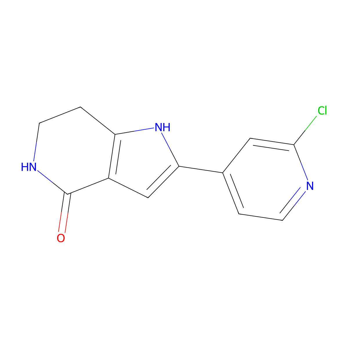 2-(2-chloropyridin-4-yl)-6,7-dihydro-1H-pyrrolo[3,2-c]pyridin-4(5H)-one molecular structure, CAS 724726-05-0