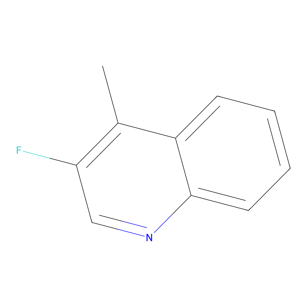 3-Fluoro-4-methylquinoline molecular structure, CAS 72473-78-0