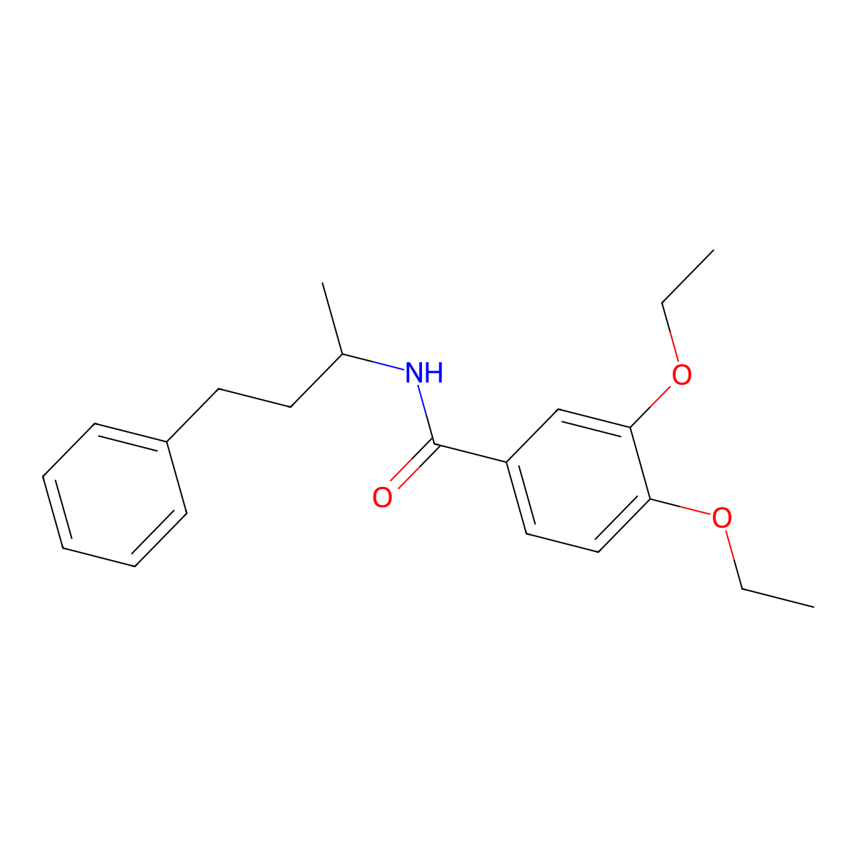 3,4-diethoxy-N-(4-phenylbutan-2-yl)benzamide molecular structure, CAS 724734-52-5