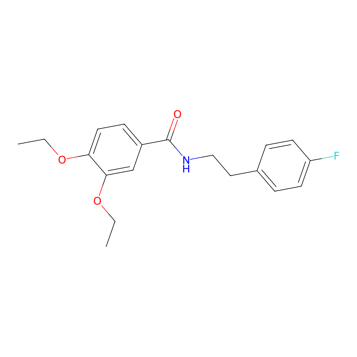 3,4-diethoxy-N-[2-(4-fluorophenyl)ethyl]benzamide molecular structure, CAS 724734-53-6