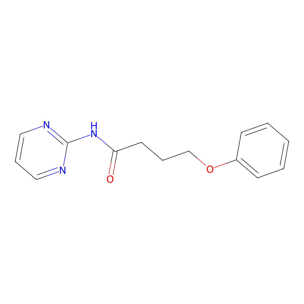 4-phenoxy-N-(pyrimidin-2-yl)butanamide molecular structure, CAS 724735-01-7