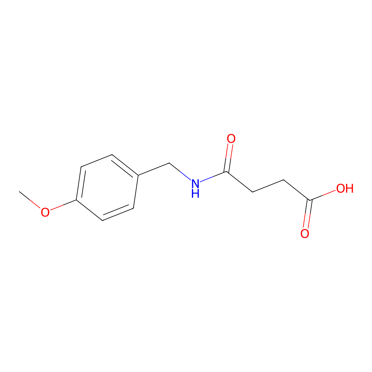 4-[(4-Methoxybenzyl)amino]-4-oxobutanoic acid molecular structure, CAS 724736-17-8