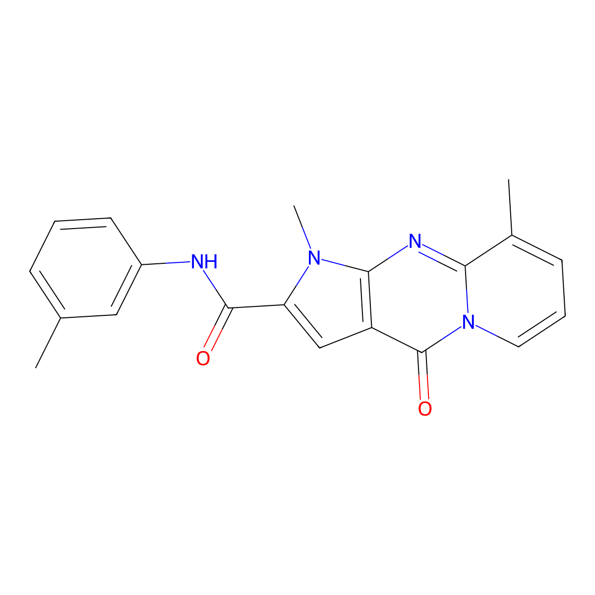 1,9-dimethyl-4-oxo-N-(m-tolyl)-1,4-dihydropyrido[1,2-a]pyrrolo[2,3-d]pyrimidine-2-carboxamide molecular structure, CAS 724738-32-3
