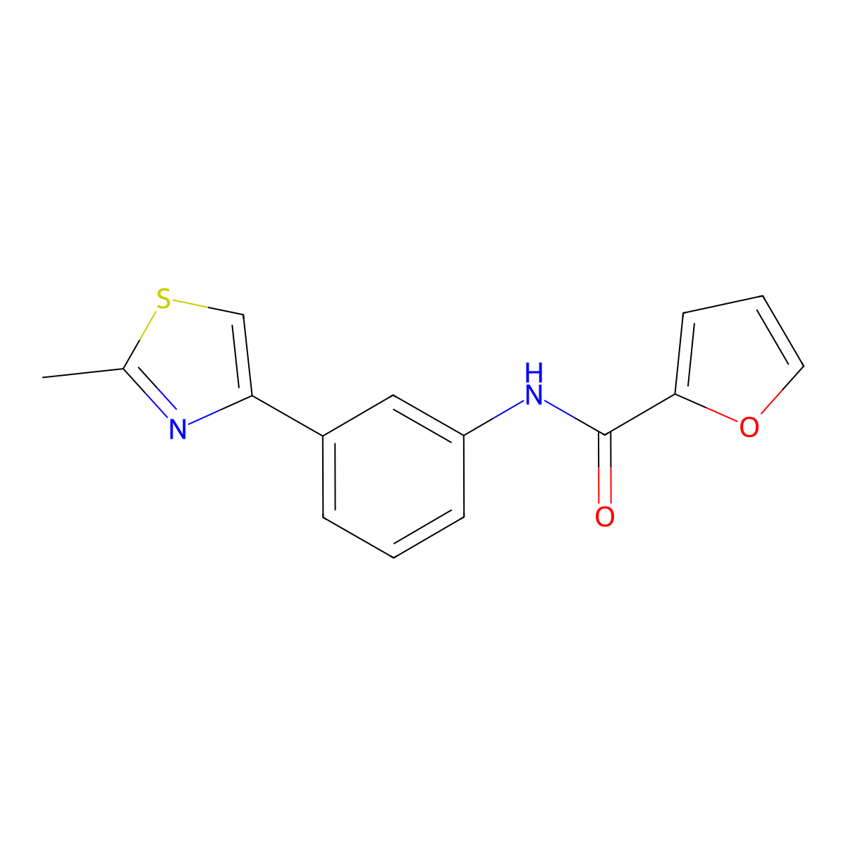 N-[3-(2-methyl-1,3-thiazol-4-yl)phenyl]furan-2-carboxamide molecular structure, CAS 724739-69-9