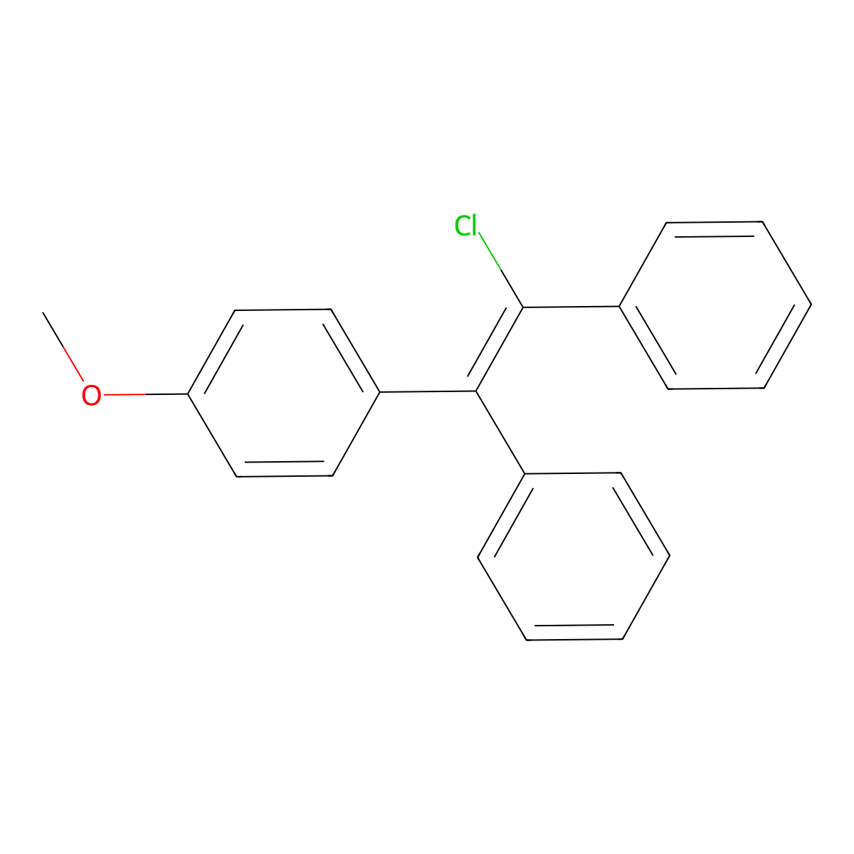 1-(2-Chloro-1,2-diphenylethenyl)-4-methoxybenzene molecular structure, CAS 72474-42-1
