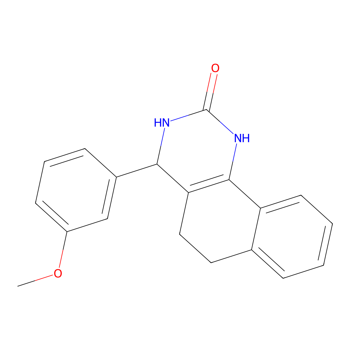 4-(3-methoxyphenyl)-3,4,5,6-tetrahydrobenzo[h]quinazolin-2(1H)-one molecular structure, CAS 724740-80-1