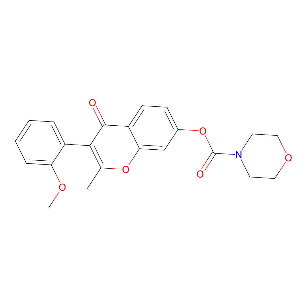 3-(2-methoxyphenyl)-2-methyl-4-oxo-4H-chromen-7-yl 4-morpholinecarboxylate molecular structure, CAS 724740-83-4