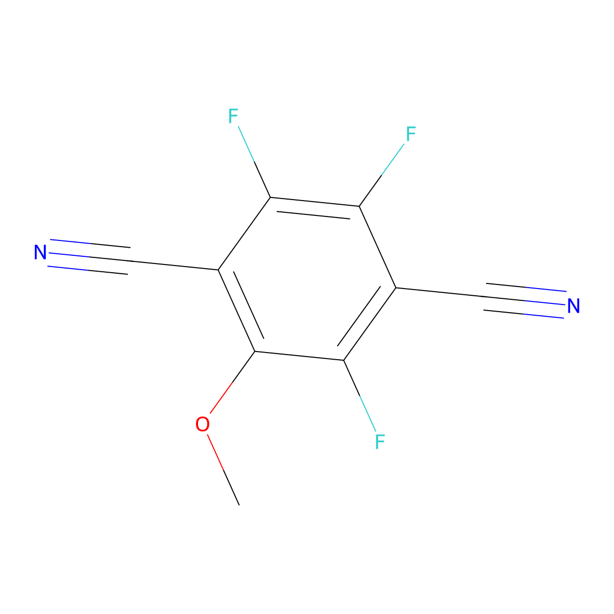 2,3,5-Trifluoro-6-methoxyterephthalonitrile molecular structure, CAS 724741-06-4