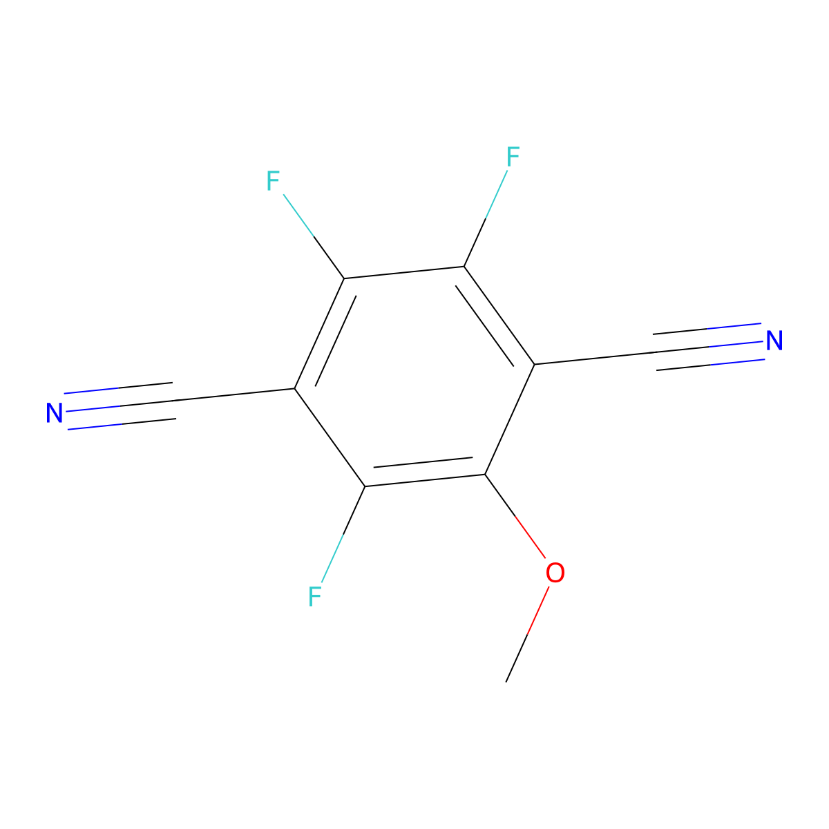 2,3,5-Trifluoro-6-methoxyterephthalonitrile molecular structure, CAS 724741-06-4