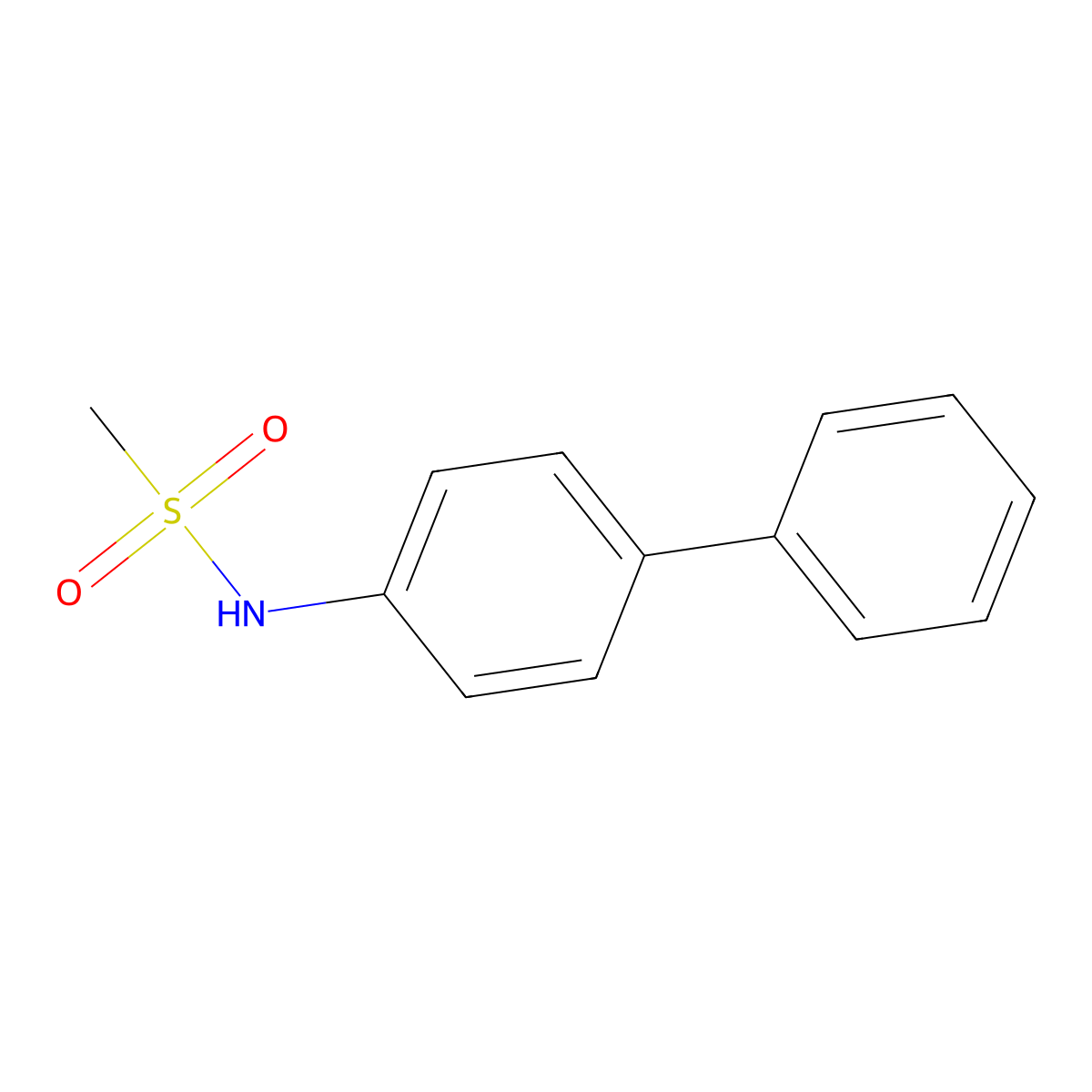 N-(4-phenylphenyl)methanesulfonamide molecular structure, CAS 724743-56-0