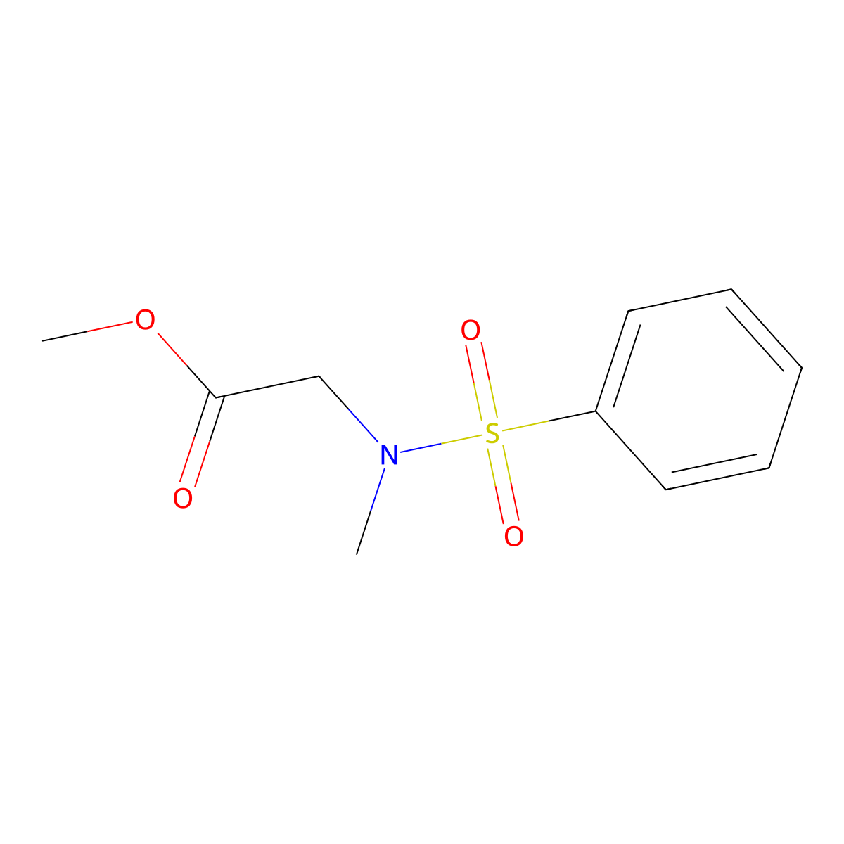 Methyl 2-[benzenesulfonyl(methyl)amino]acetate molecular structure, CAS 724743-96-8