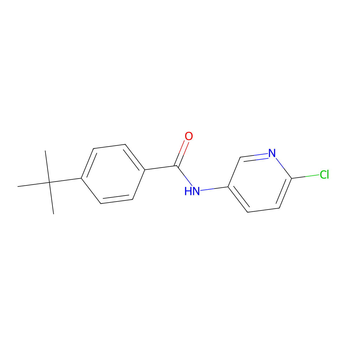 4-tert-butyl-N-(6-chloropyridin-3-yl)benzamide molecular structure, CAS 724745-47-5