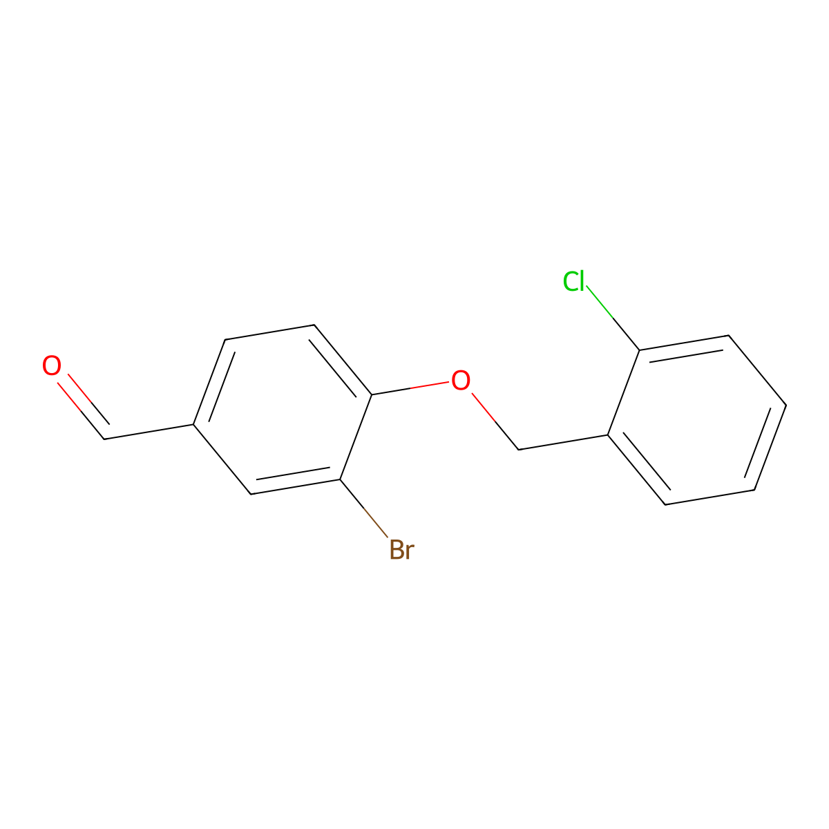 3-Bromo-4-[(2-chlorobenzyl)oxy]benzaldehyde molecular structure, CAS 724746-28-5
