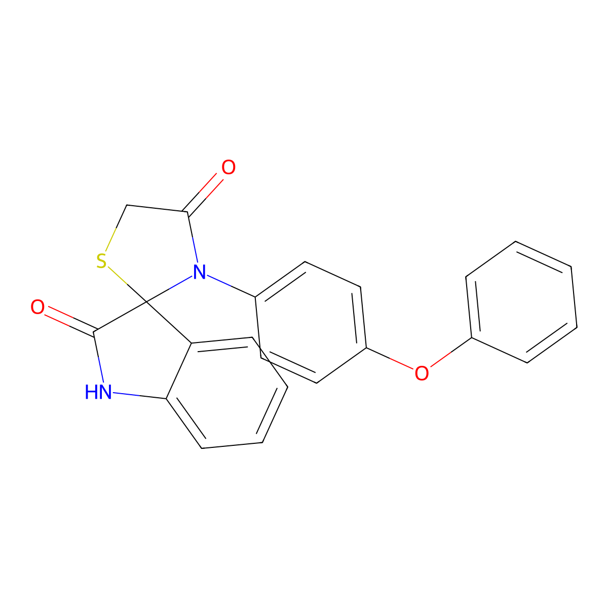 3-(4-Phenoxyphenyl)spiro[1,3-thiazolidine-2,3'-indoline]-4,7-dione molecular structure, CAS 724751-56-8