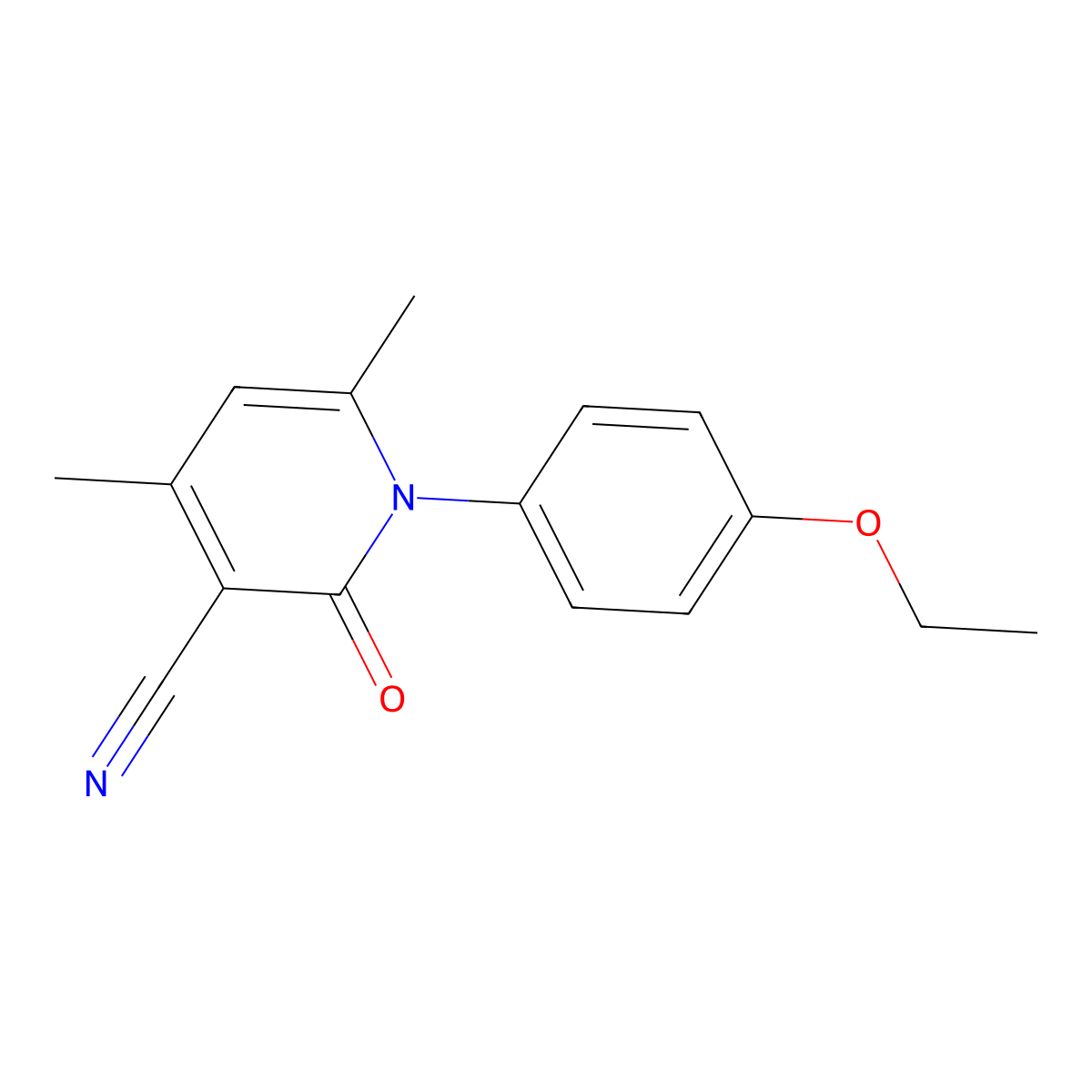 1-(4-Ethoxyphenyl)-4,6-dimethyl-2-oxo-1,2-dihydropyridine-3-carbonitrile molecular structure, CAS 724753-66-6
