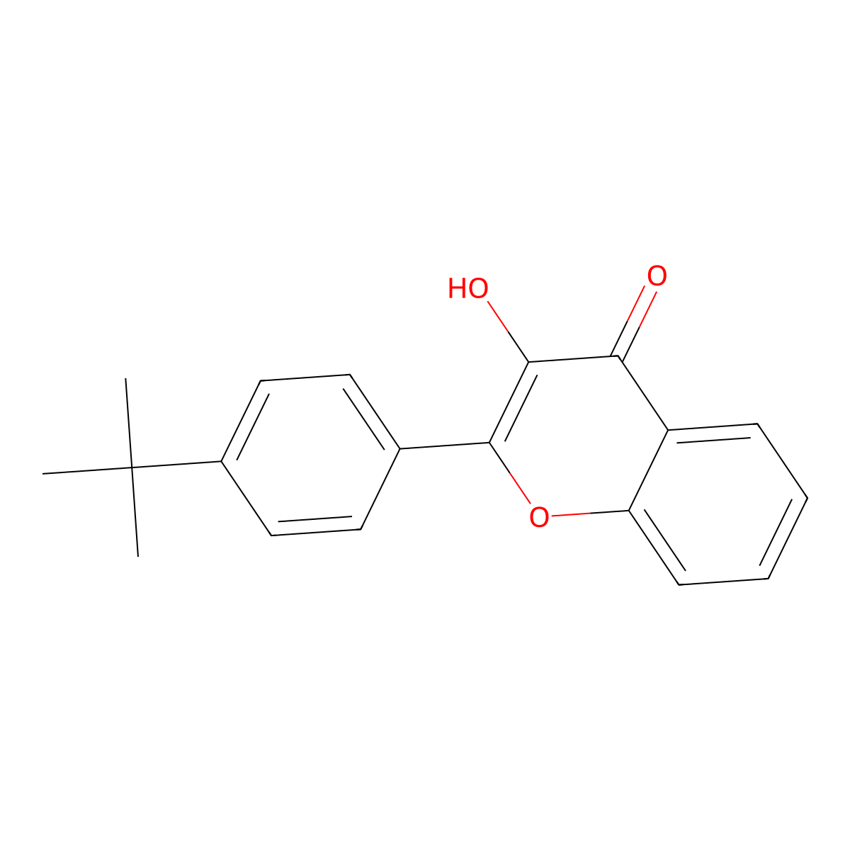 2-(4-tert-butylphenyl)-3-hydroxy-4H-chromen-4-one molecular structure, CAS 724754-30-7