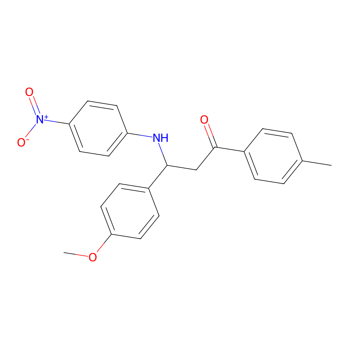 3-(4-Methoxyphenyl)-1-(4-methylphenyl)-3-(4-nitroanilino)propan-1-one molecular structure, CAS 724755-17-3