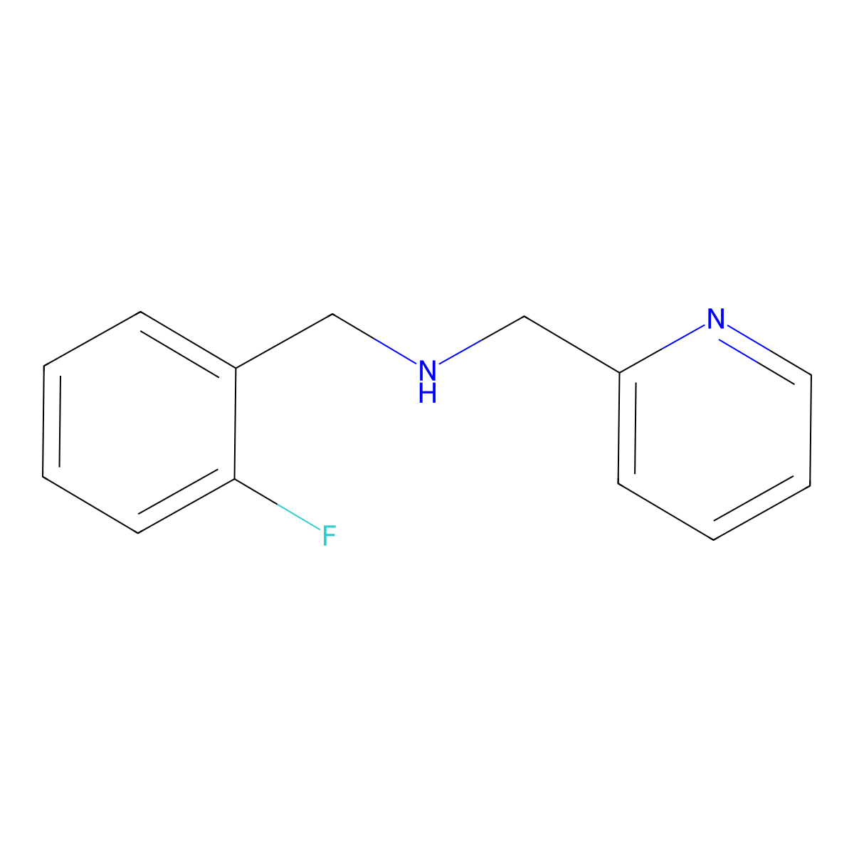 (2-Fluoro-benzyl)-pyridin-2-ylmethyl-amine molecular structure, CAS 724757-67-9
