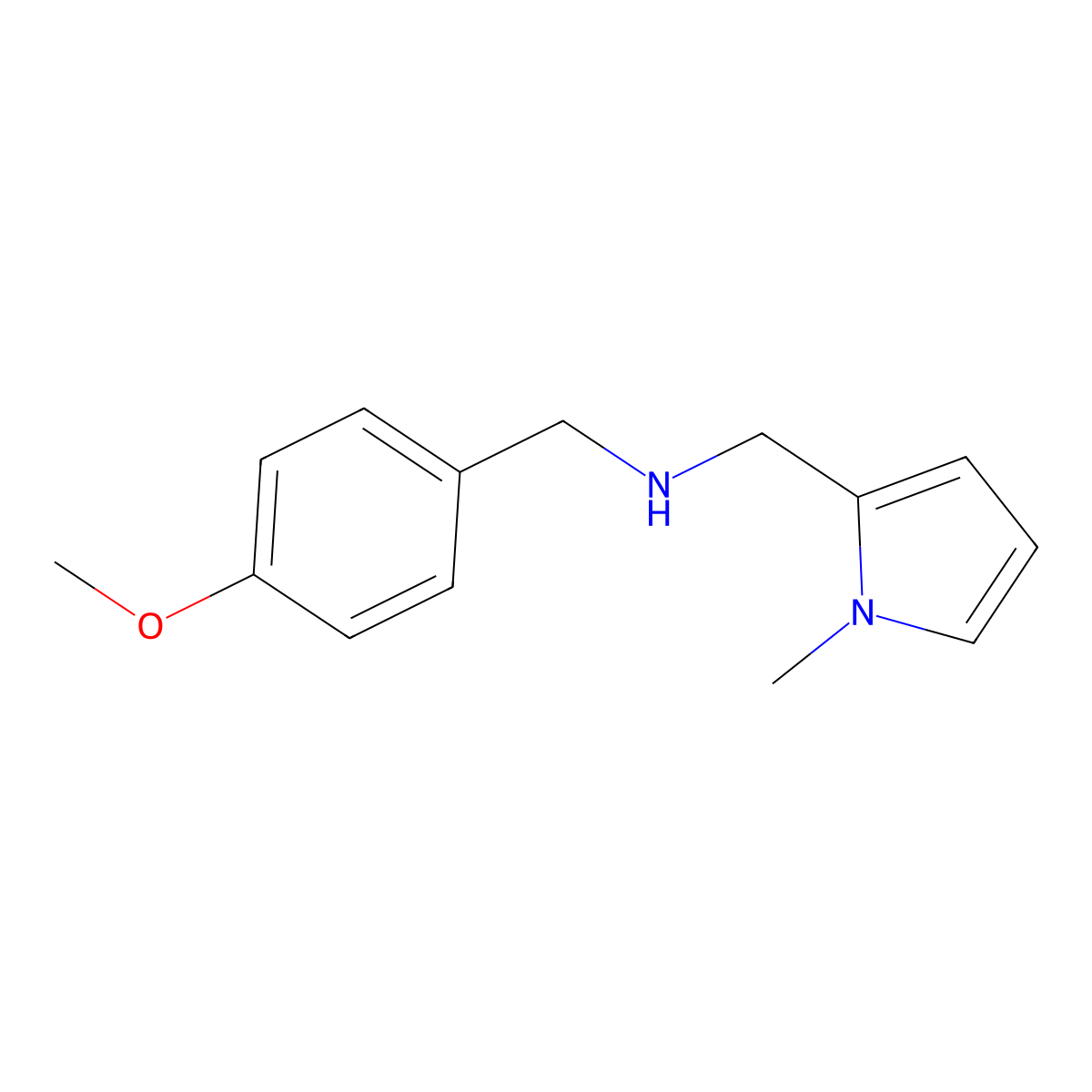 N-(4-methoxybenzyl)-1-(1-methyl-1H-pyrrol-2-yl)methanamine molecular structure, CAS 724757-81-7