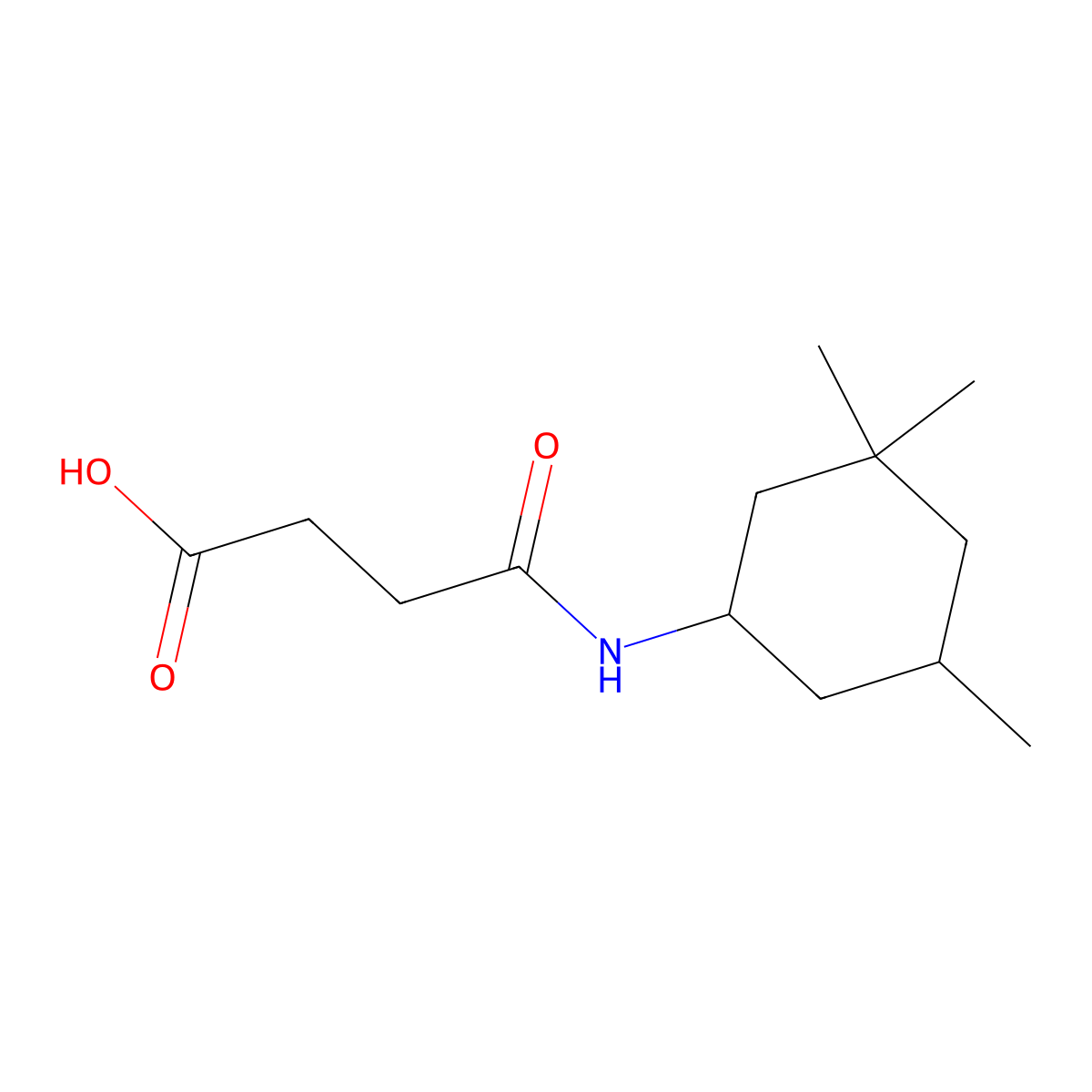 4-Oxo-4-[(3,3,5-trimethylcyclohexyl)amino]butanoic acid molecular structure, CAS 724758-58-1