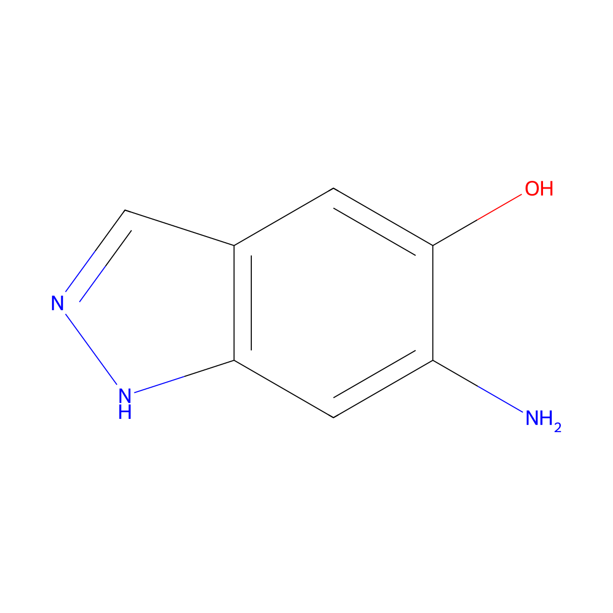 6-amino-1H-indazol-5-ol molecular structure, CAS 724767-14-0