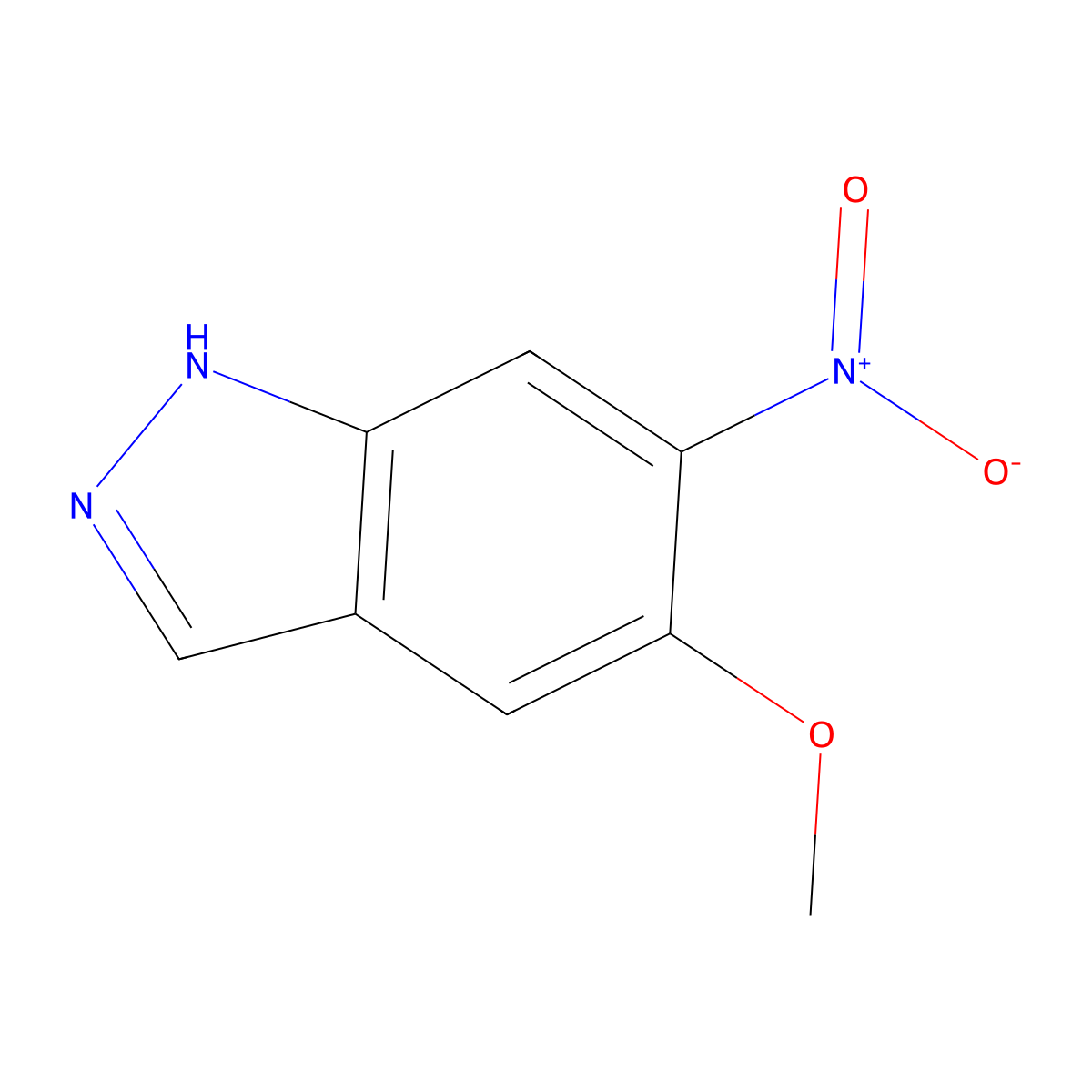 5-Methoxy-6-nitro-1H-indazole molecular structure, CAS 724767-15-1
