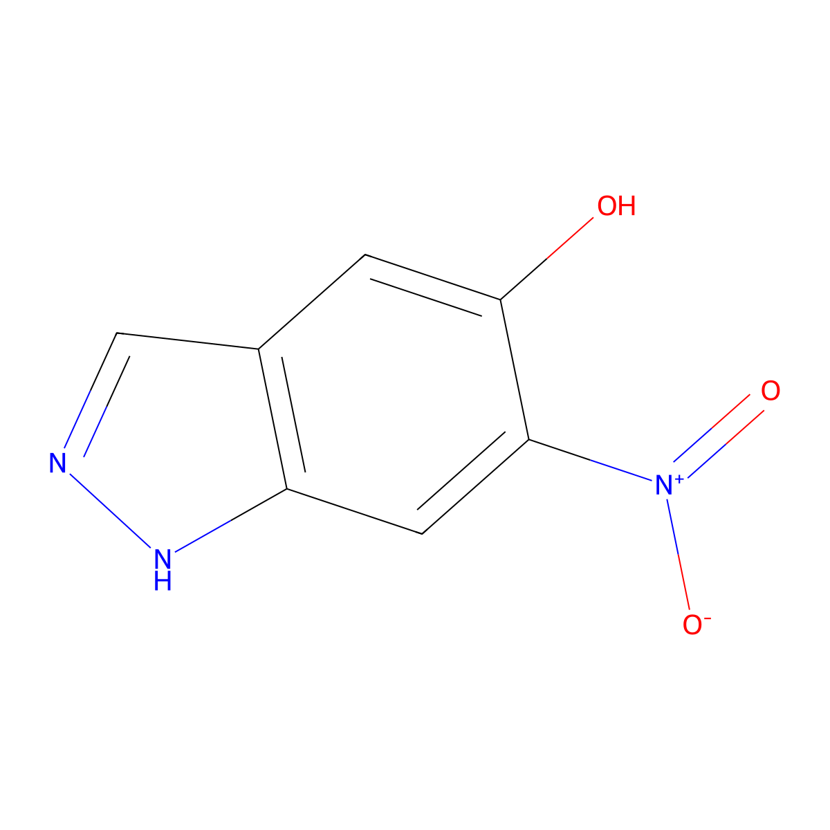 6-Nitro-1H-indazol-5-OL molecular structure, CAS 724767-16-2