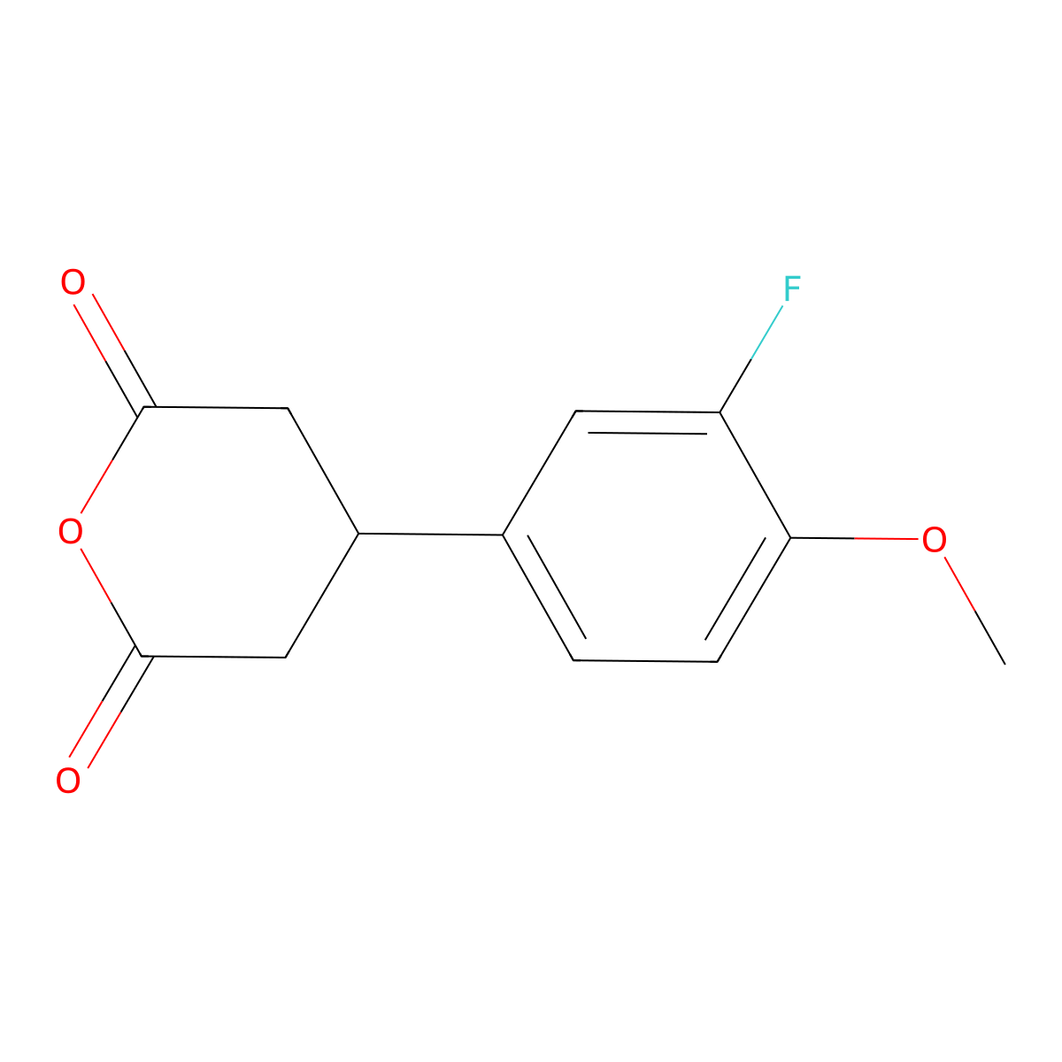 4-(3-Fluoro-4-methoxyphenyl)dihydro-2h-pyran-2,6(3h)-dione molecular structure, CAS 724771-61-3