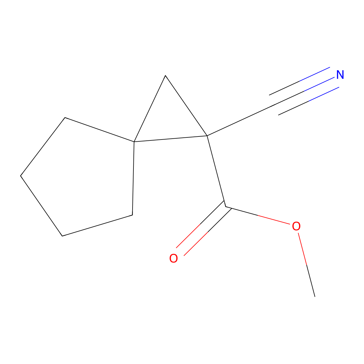 Methyl 1-cyanospiro[2.4]heptane-1-carboxylate molecular structure, CAS 724773-41-5