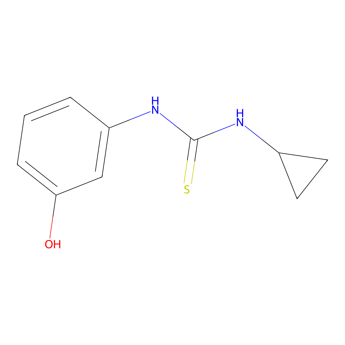 1-Cyclopropyl-3-(3-hydroxyphenyl)thiourea molecular structure, CAS 724777-76-8