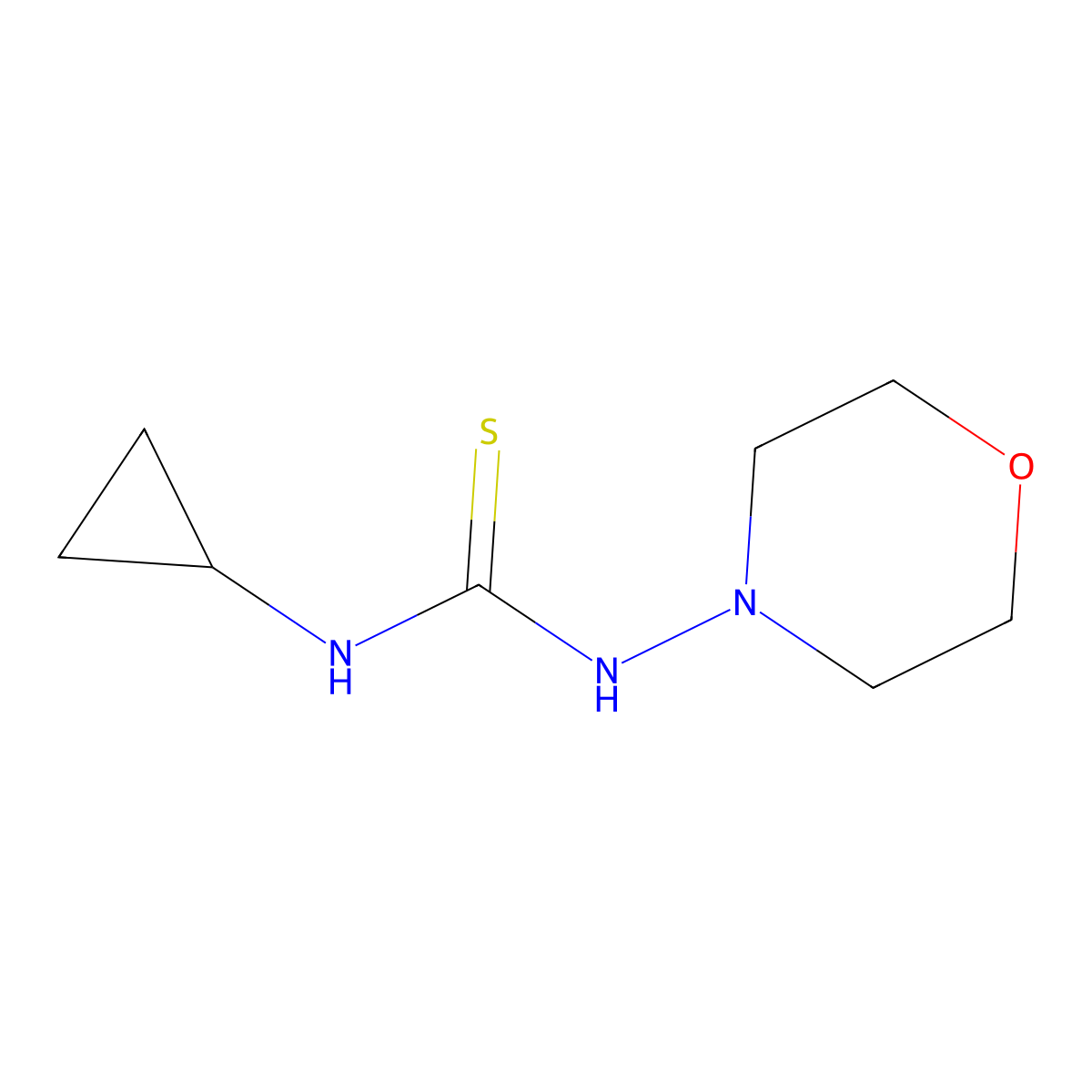 1-Cyclopropyl-3-morpholin-4-ylthiourea molecular structure, CAS 724778-59-0