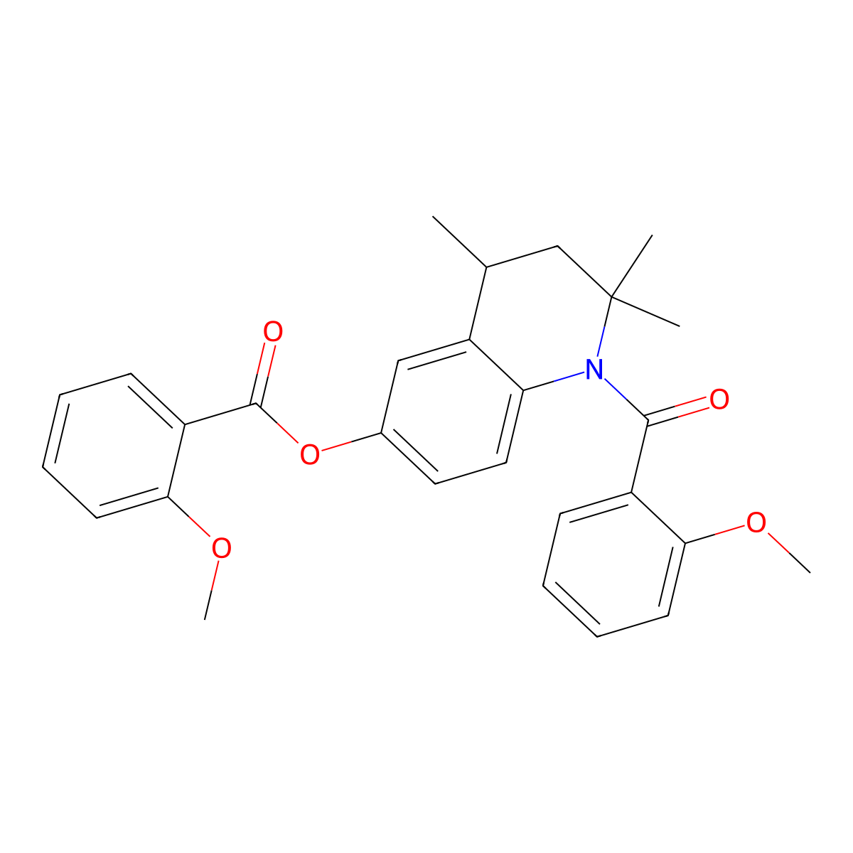 1-[(2-Methoxyphenyl)carbonyl]-2,2,4-trimethyl-1,2,3,4-tetrahydroquinolin-6-yl 2-methoxybenzoate molecular structure, CAS 724778-82-9
