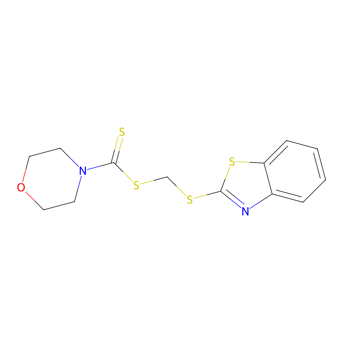(1,3-Benzothiazol-2-ylsulfanyl)methyl morpholine-4-carbodithioate molecular structure, CAS 724779-35-5