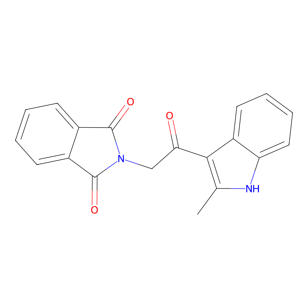 2-[2-(2-methyl-1H-indol-3-yl)-2-oxoethyl]-1H-isoindole-1,3(2H)-dione molecular structure, CAS 724779-51-5