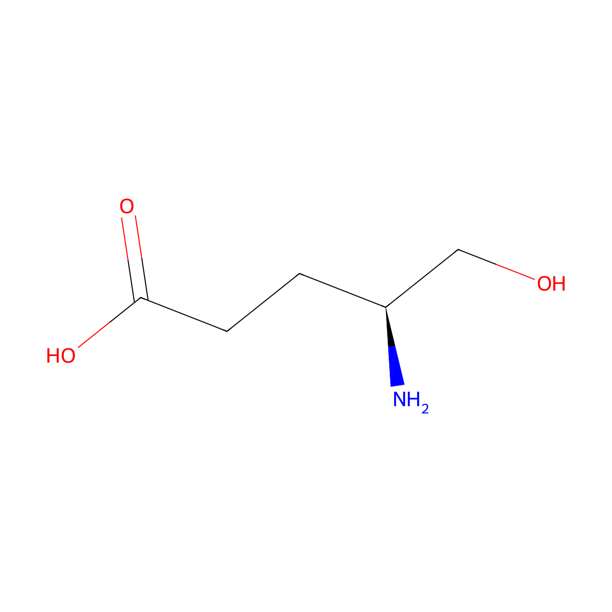 (4S)-4-Amino-5-hydroxypentanoic acid molecular structure, CAS 72478-99-0