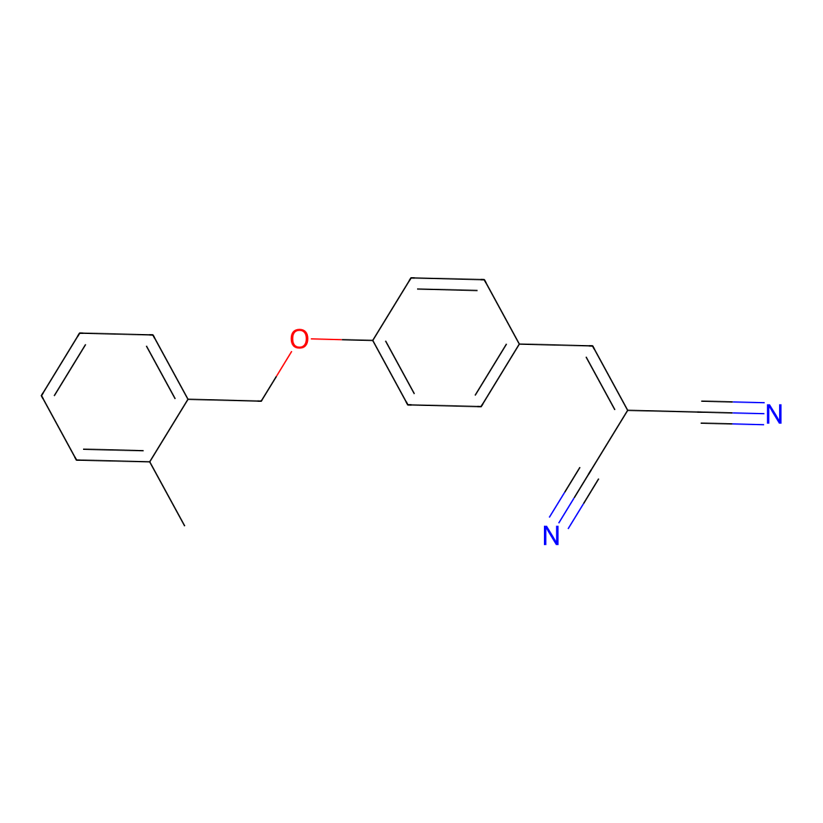 {4-[(2-Methylbenzyl)oxy]benzylidene}propanedinitrile molecular structure, CAS 724780-84-1
