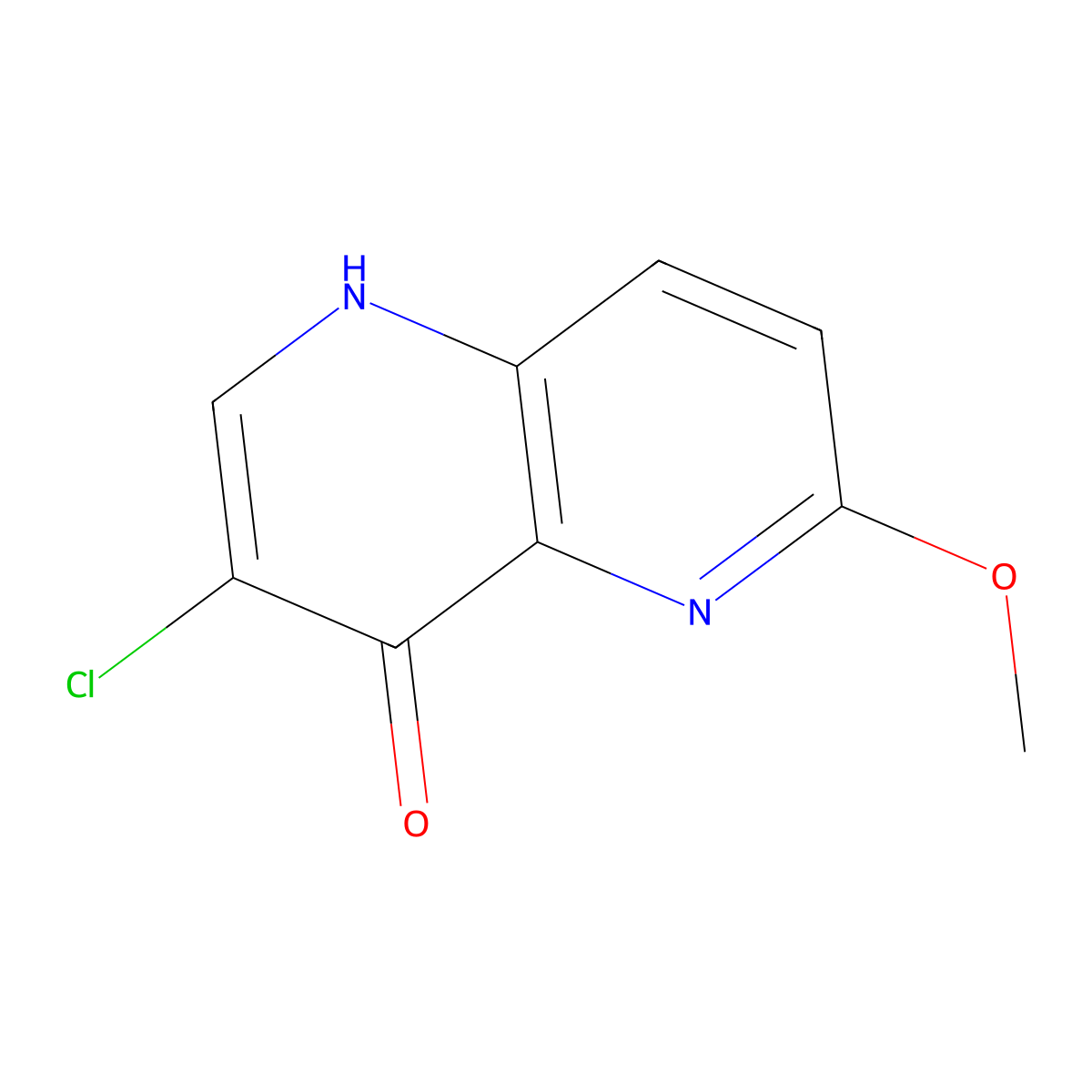 3-Chloro-6-methoxy-[1,5]naphthyridin-4-ol molecular structure, CAS 724787-12-6