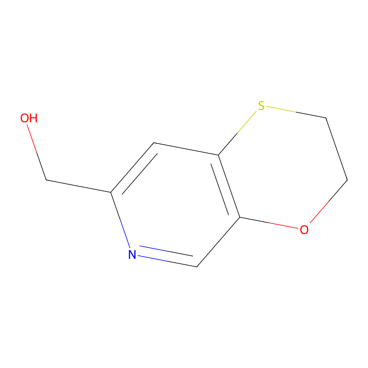 (2,3-Dihydro-[1,4]oxathiino[2,3-C]pyridin-7-YL)methanol molecular structure, CAS 724788-82-3