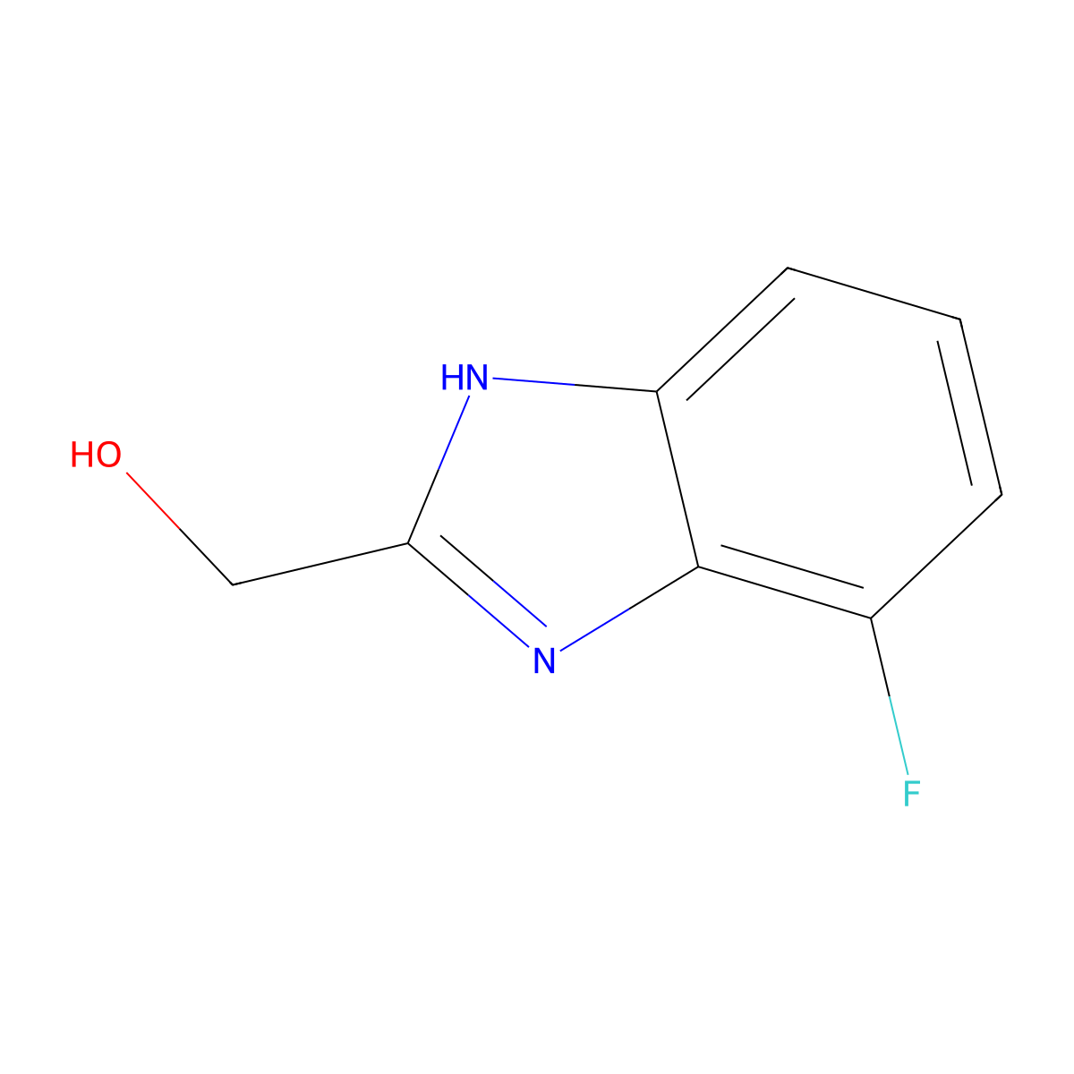 4-Fluoro-2-(hydroxymethyl)benzimidazole molecular structure, CAS 724788-99-2