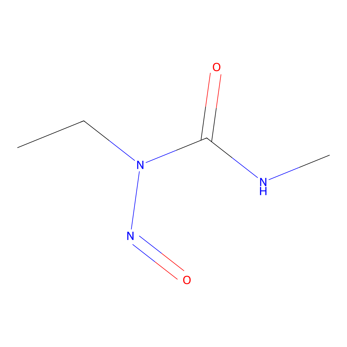 1-Nitroso-1-ethyl-3-methylurea molecular structure, CAS 72479-23-3