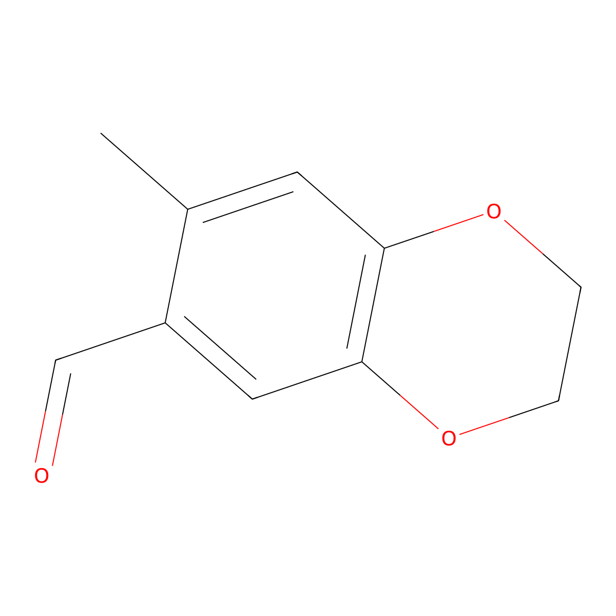 7-Methyl-2,3-dihydro-1,4-benzodioxine-6-carbaldehyde molecular structure, CAS 724791-20-2