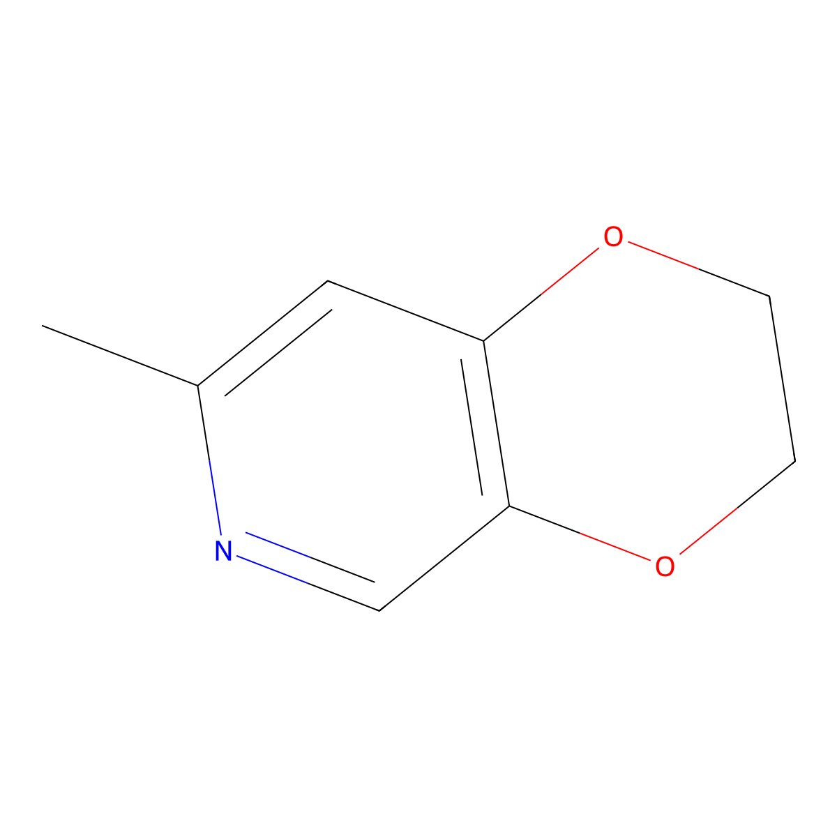7-Methyl-2,3-dihydro-[1,4]dioxino[2,3-c]pyridine molecular structure, CAS 724791-41-7